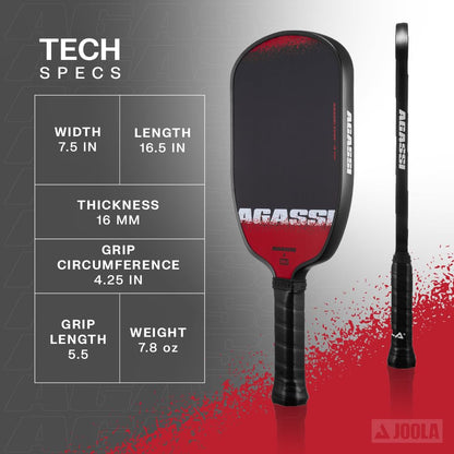 Joola_Agassi_Edge_16mm_Pickleball_Paddle_SS25_Left_InstaSport
