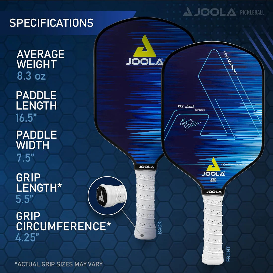Joola_Ben_Johns_Hyperion_CAS_PIckleball_Paddle_Info_InstaSport