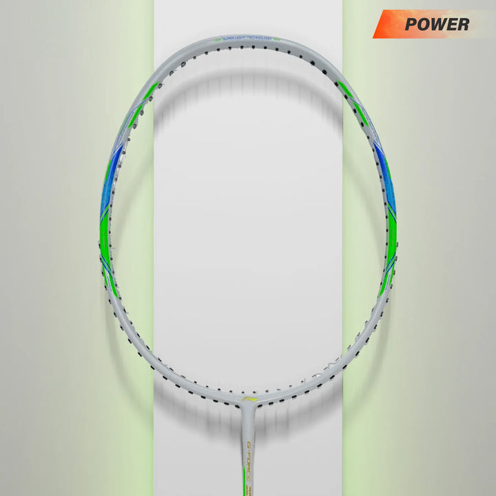 Li-Ning GForce 3900 Superlite Badminton Racket (White/ Blue)