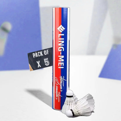 LingMei_Practice_Goose_Feather_Shuttlecock_Pack_of_5_InstaSport