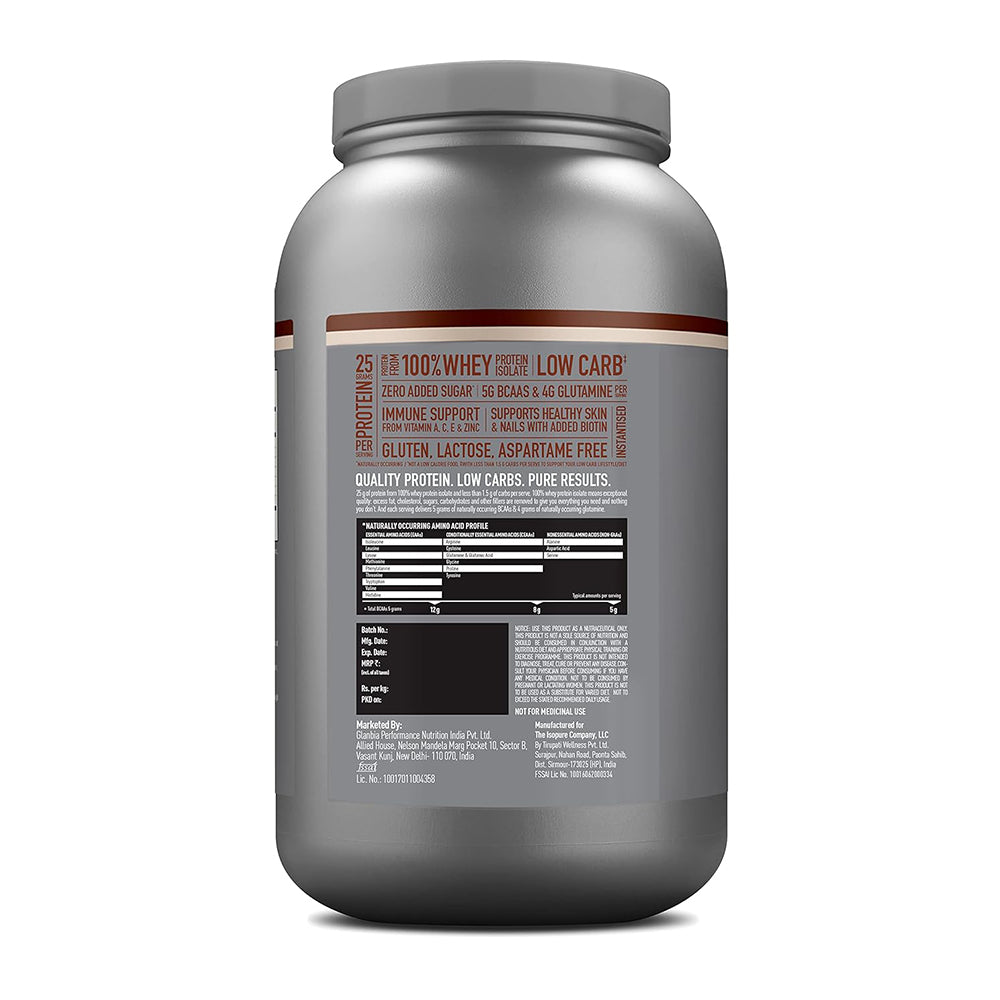 Isopure Low Carb 100% Whey Protein Isolate Powder - 500 gm - Creamy Vanilla - InstaSport