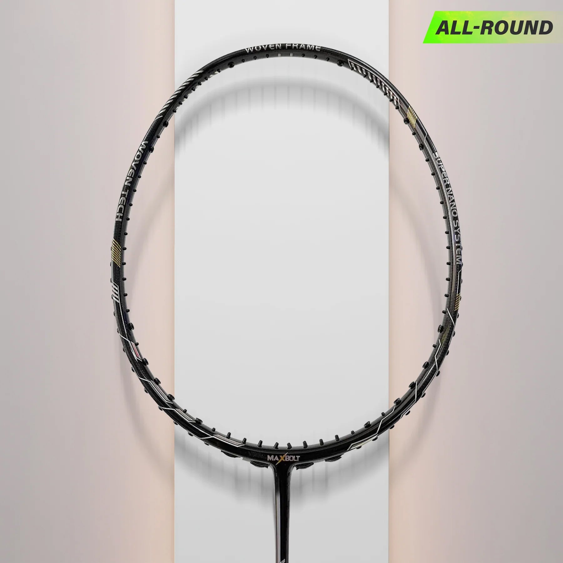 Buy now Maxbolt Woven Tech 60 Badminton Racket - Gold/Black – InstaSport