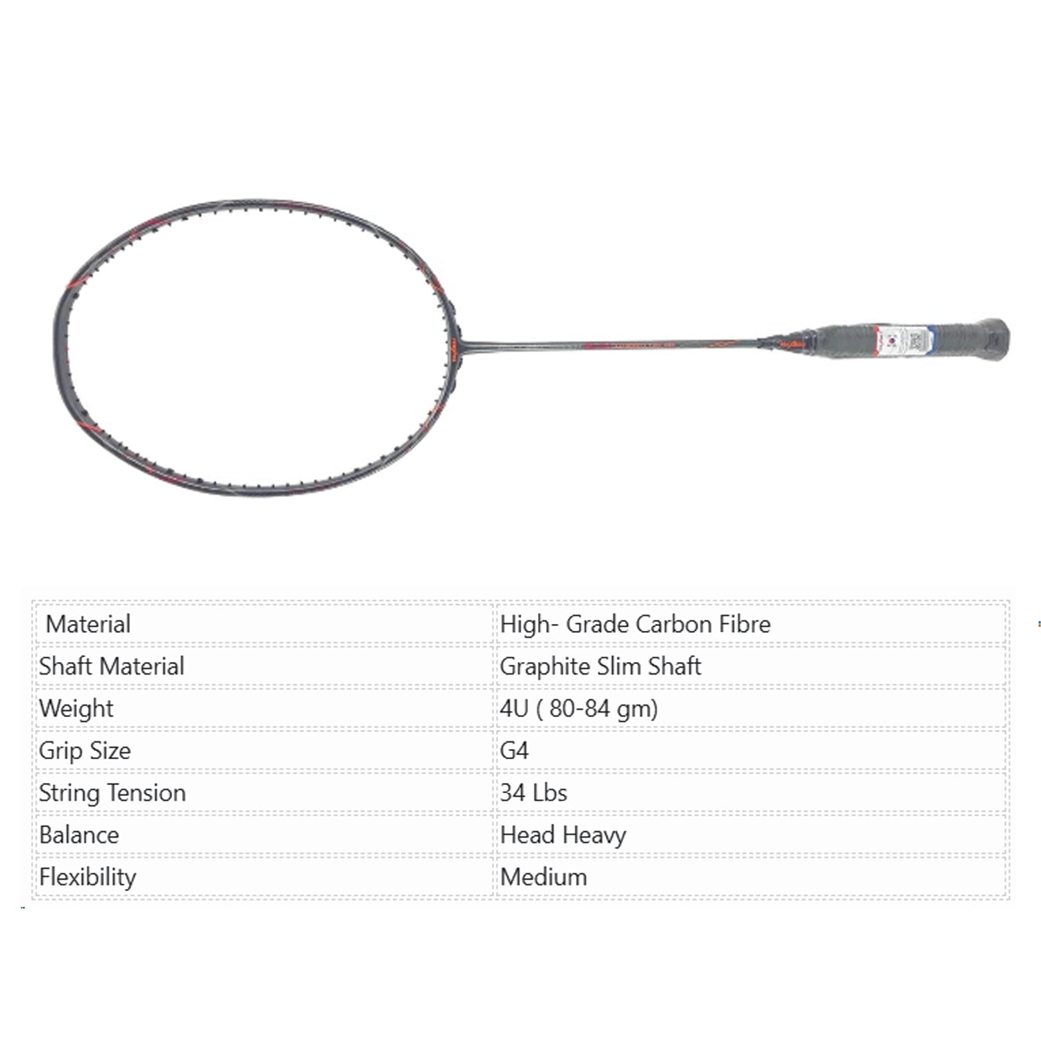 Maxbolt_Gallant_Speed_Slim_Badminton_Racket_Details_Instasport