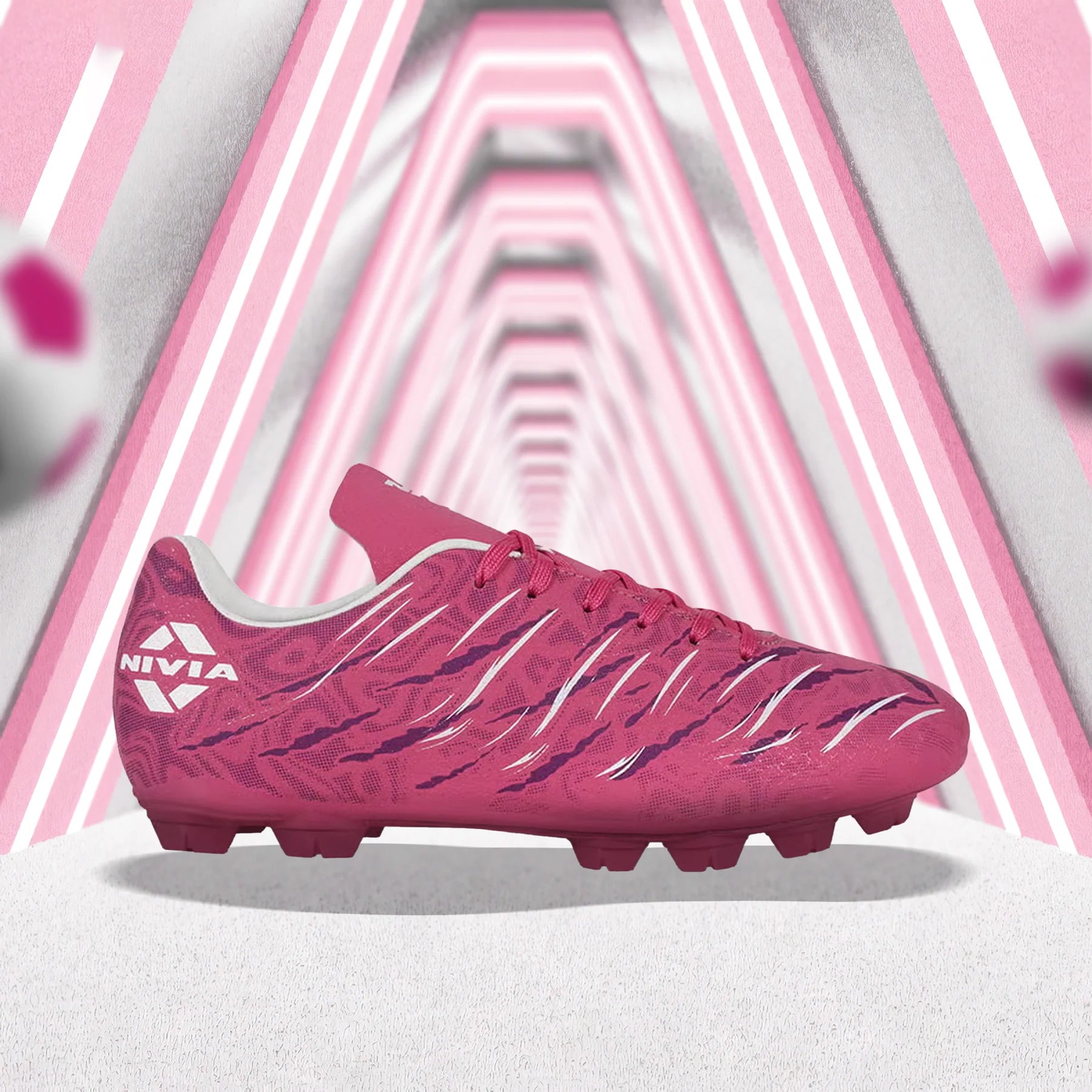 Nivia Carbonite 6.0 Football Stud - Pink