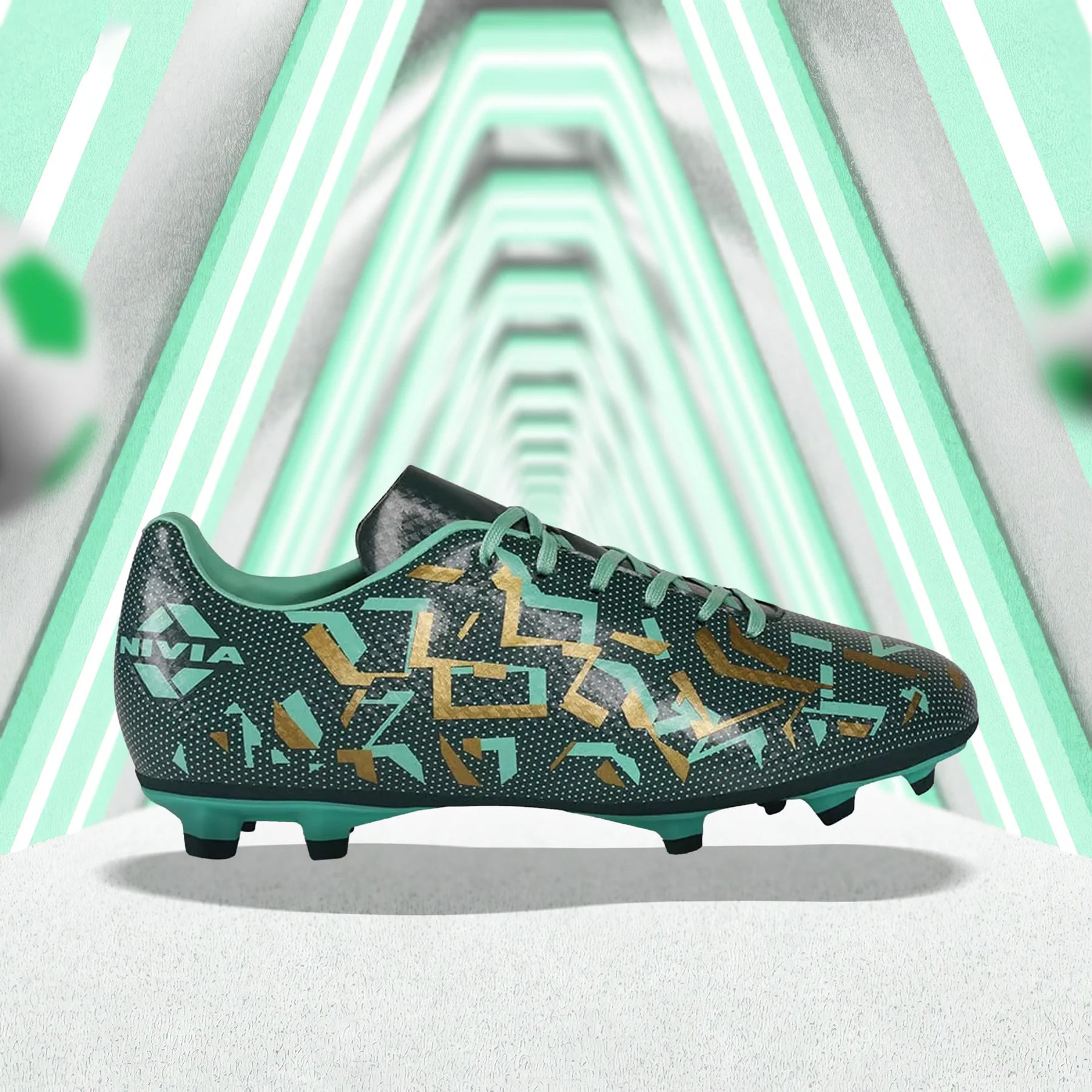 Nivia Encounter 10.0 Football Stud - Green