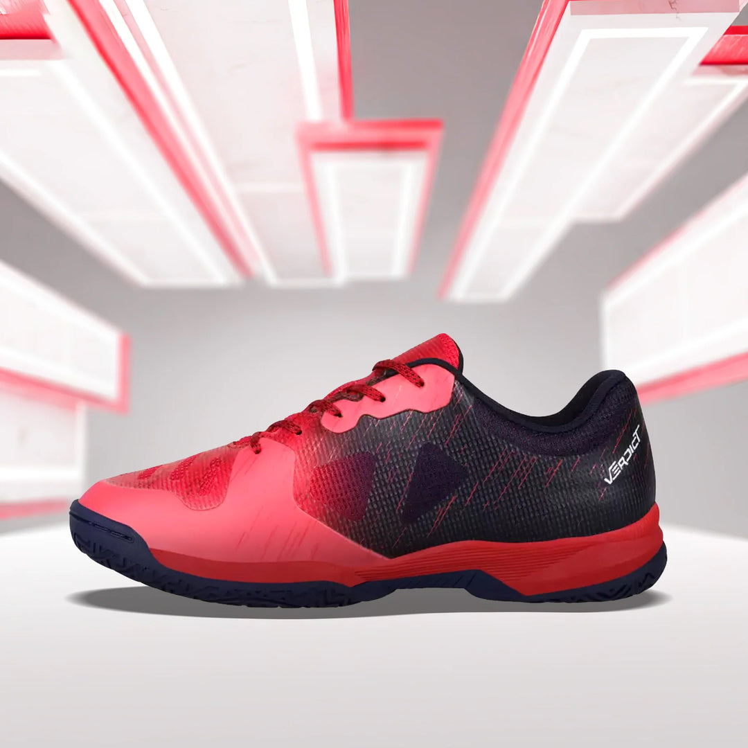 Nivia Verdict Badminton Shoes for Men (Crimson Red)