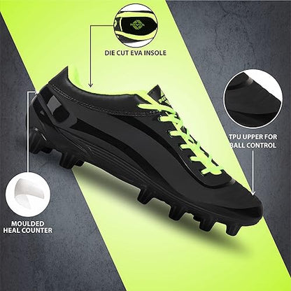 Nivia_Airstrike_Light_Weight_Football_Studs_Black_Left_InstaSport