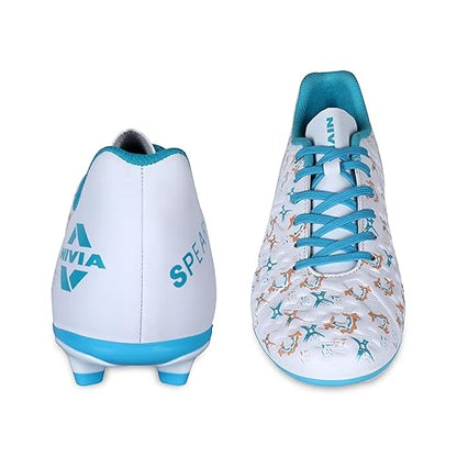 Nivia_Spear_2.0_Football_Studs_White_Blue_Back_InstaSport