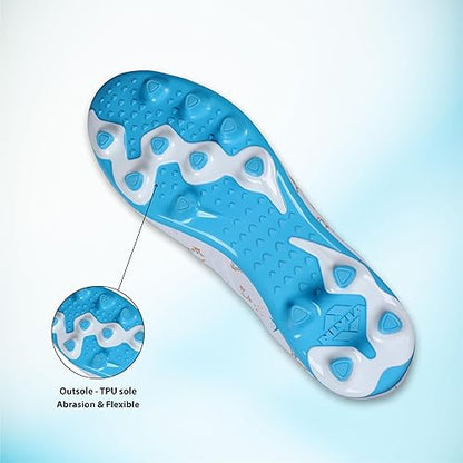 Nivia_Spear_2.0_Football_Studs_White_Blue_Spikes_InstaSport
