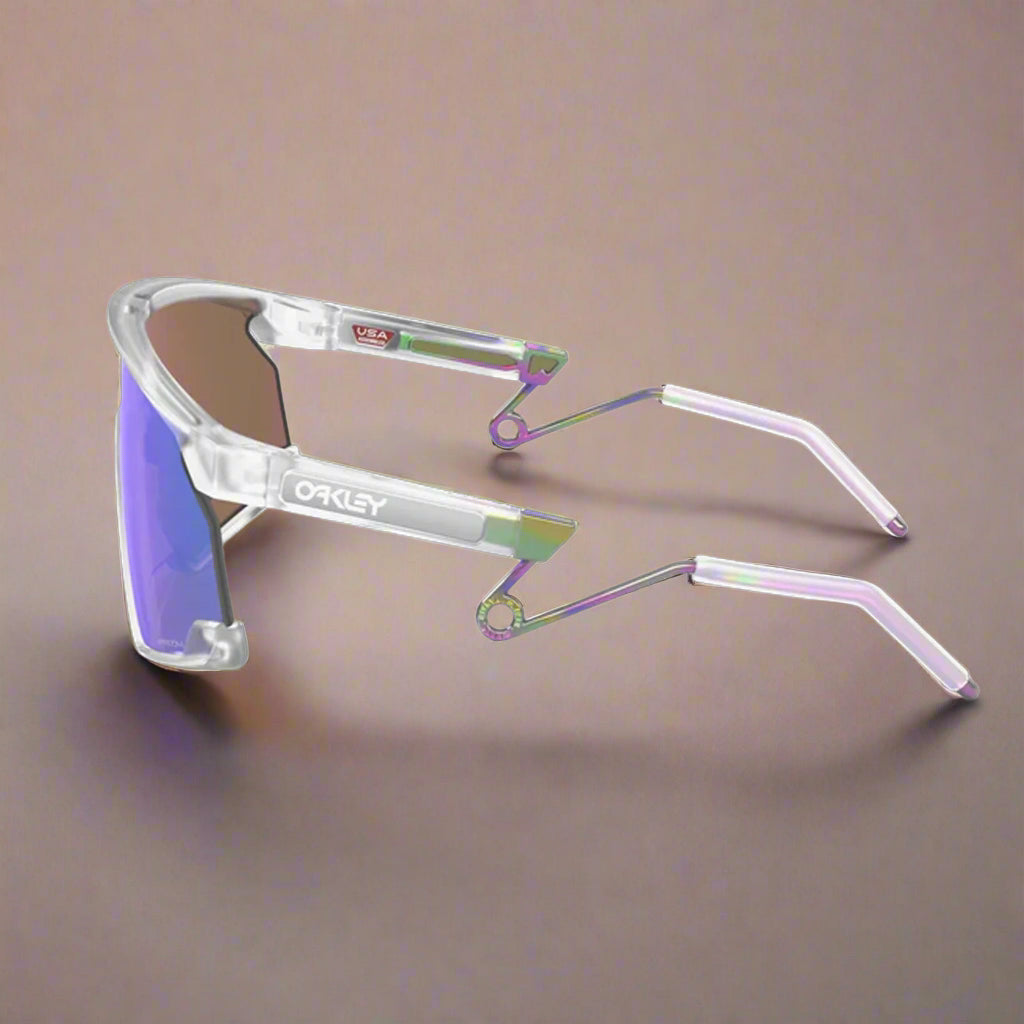 Oakley_BXTR_Metal_Sunglass_MatteClear_Prizm_VioletLens_Leg_Instasport
