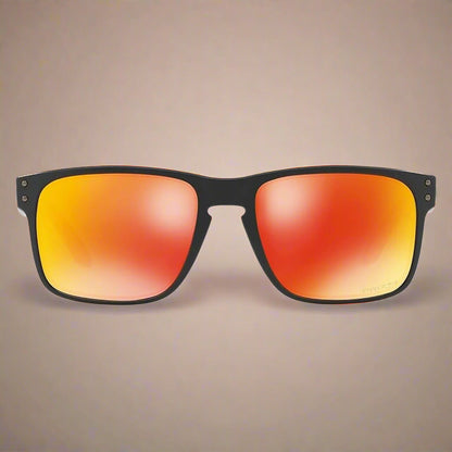 Oakley_Holbrook_Sunglass_MatteBlack_PrizmRubyLens_Front_Instasport