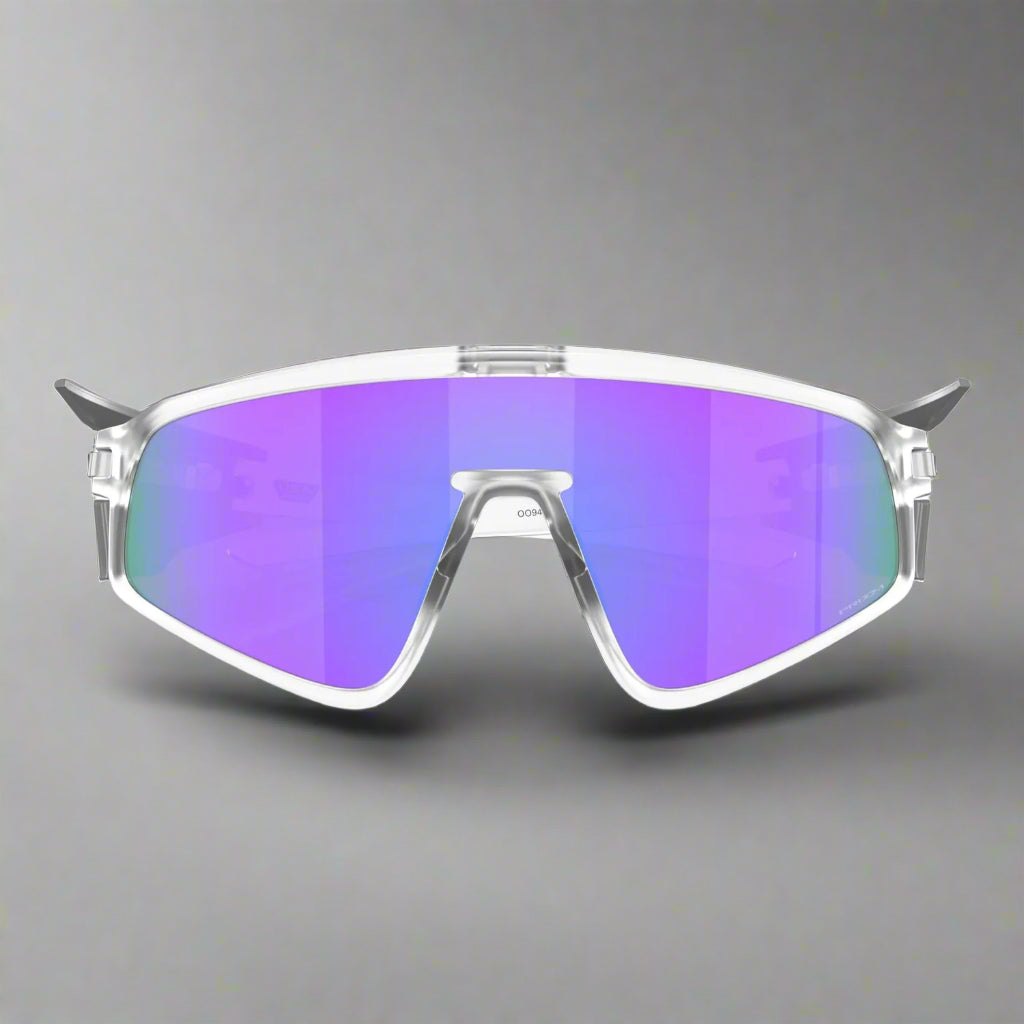 Oakley_Latch_PanelSunglass_MatteClearPrizm_VioletLens_Front_Instasport