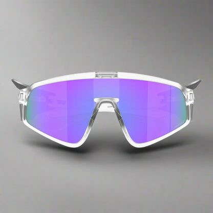 Oakley_Latch_PanelSunglass_MatteClearPrizm_VioletLens_Front_Instasport