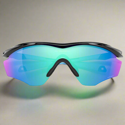Oakley_M2_Sunglass_PolishedBlack_PrizmSapphireLens_Front_Instasport