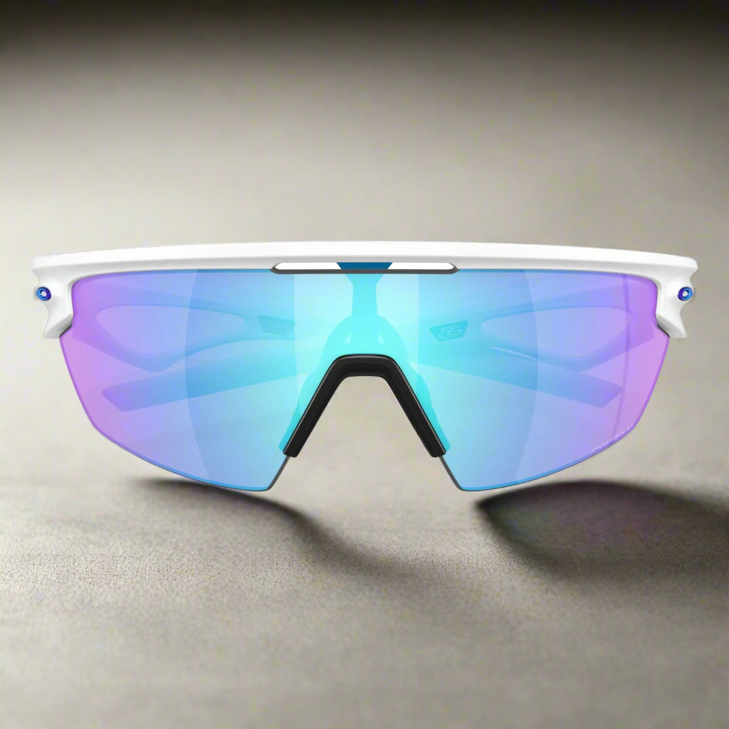Oakley_Sphaera_Sunglass_WhitePrizmSapphire_PolarizedLens_Frontview_Instasport