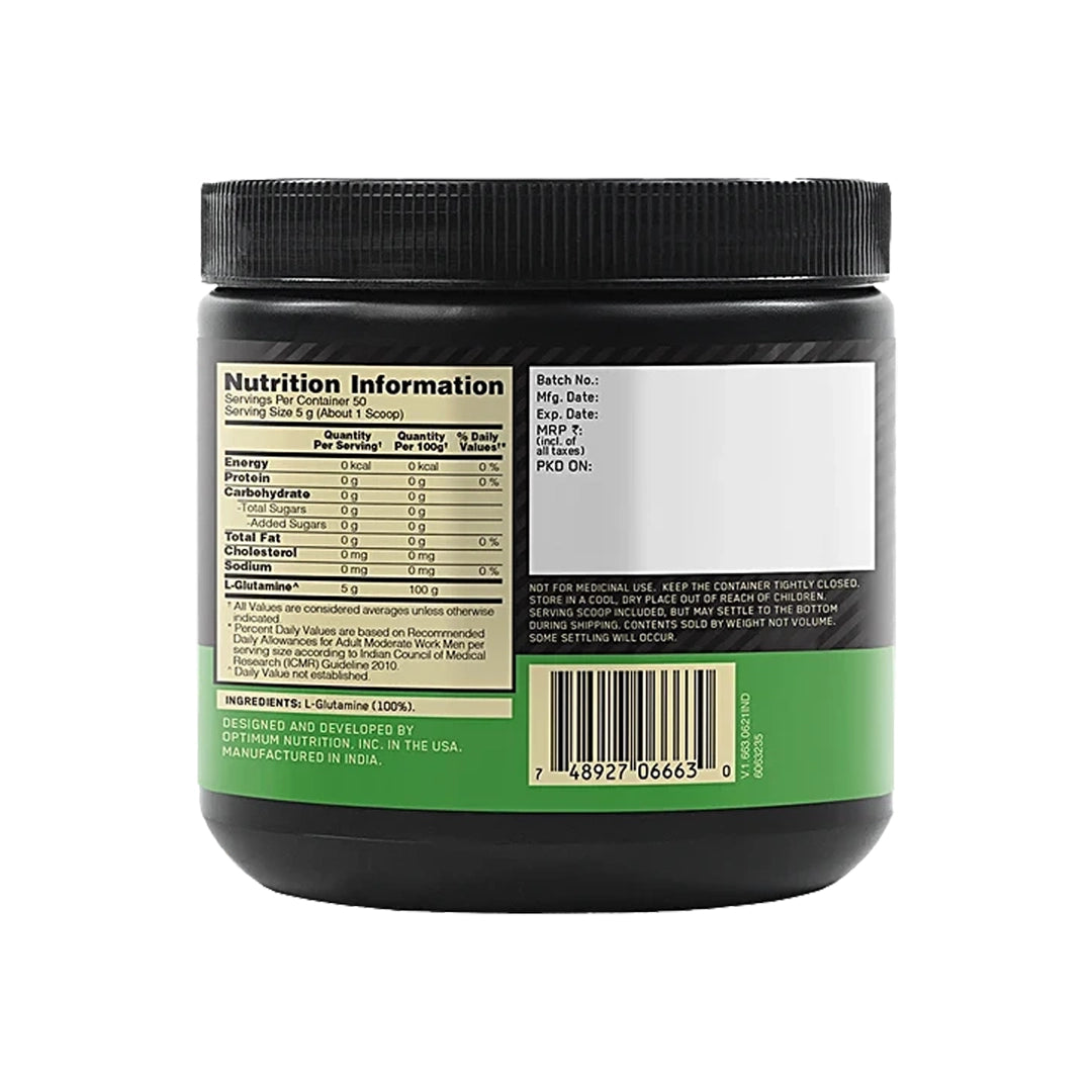 Optimum Nutrition L-Glutamine Powder (5g Glutamine Supplement) 50 Serving - 250g