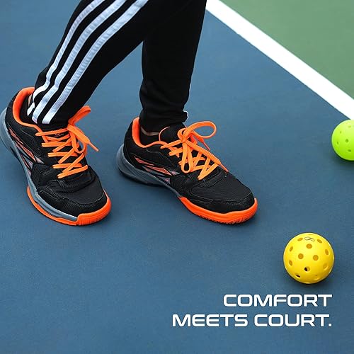 Puls8_Pickleball_Men_s_Shoes_Black_Orange_Creative_InstaSport