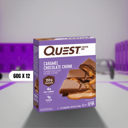 Quest Nutrition Bar – 60g x 12 (Caramel Chocolate Chunk)