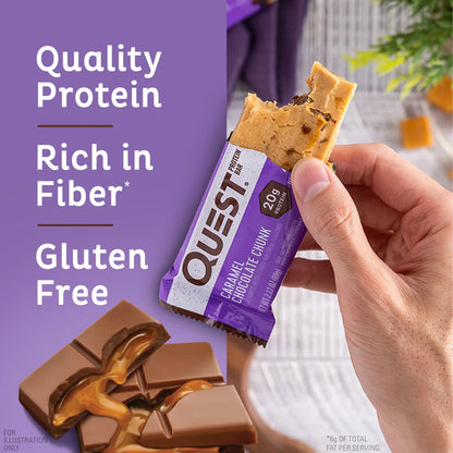 Quest Nutrition Bar – 60g x 12 (Caramel Chocolate Chunk)