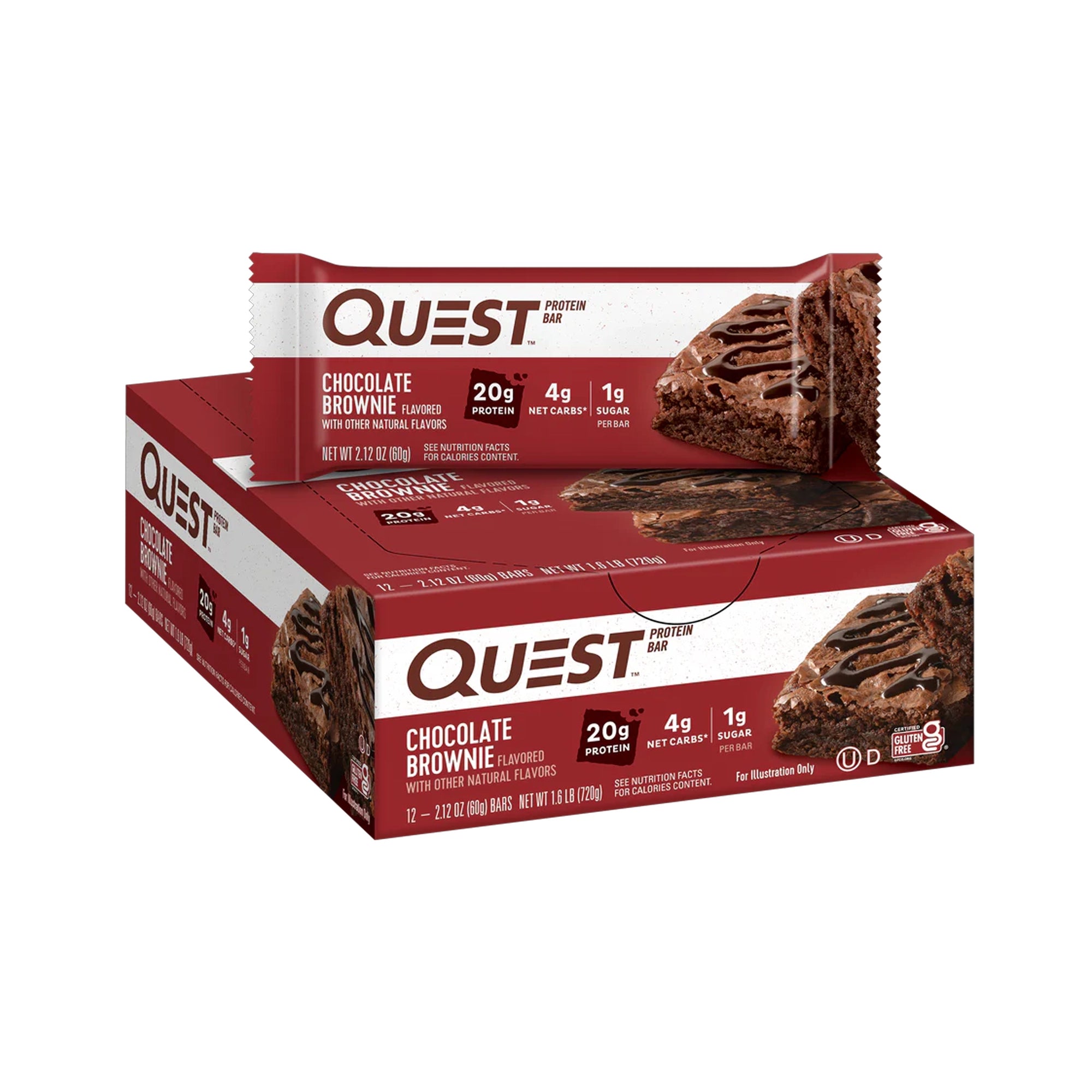 Quest Nutrition Bar – 60g x 12 (Chocolate Brownie)