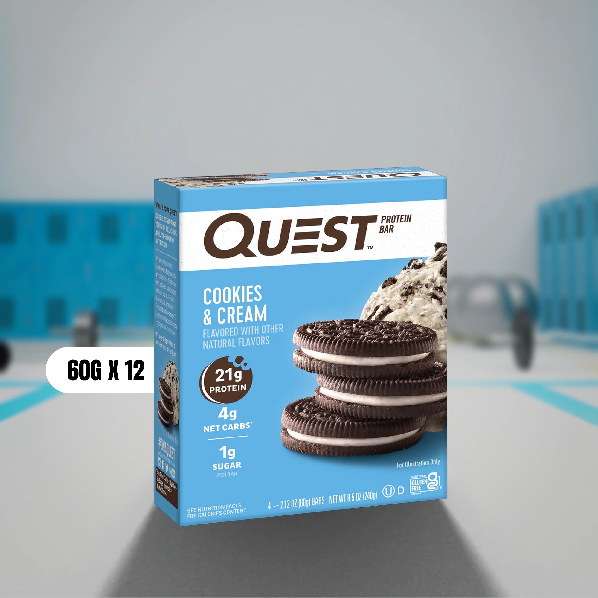 Quest Nutrition Bar – 60g x 12 (Cookies & Cream)