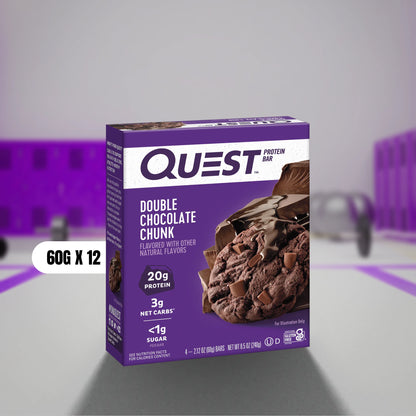 Quest Nutrition Bar – 60g x 12 (Double Chocolate Chunk)