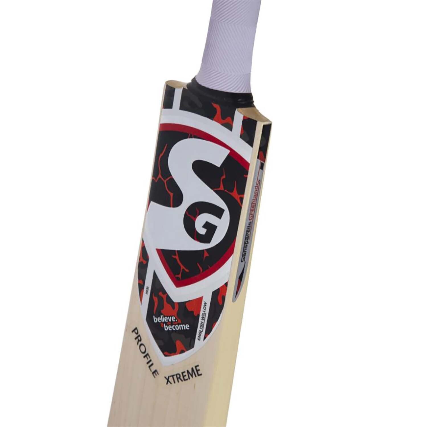 SG Profile Xtreme Traditionally Shaped English Willow Cricket Bat (Leather Ball) -SH - InstaSport