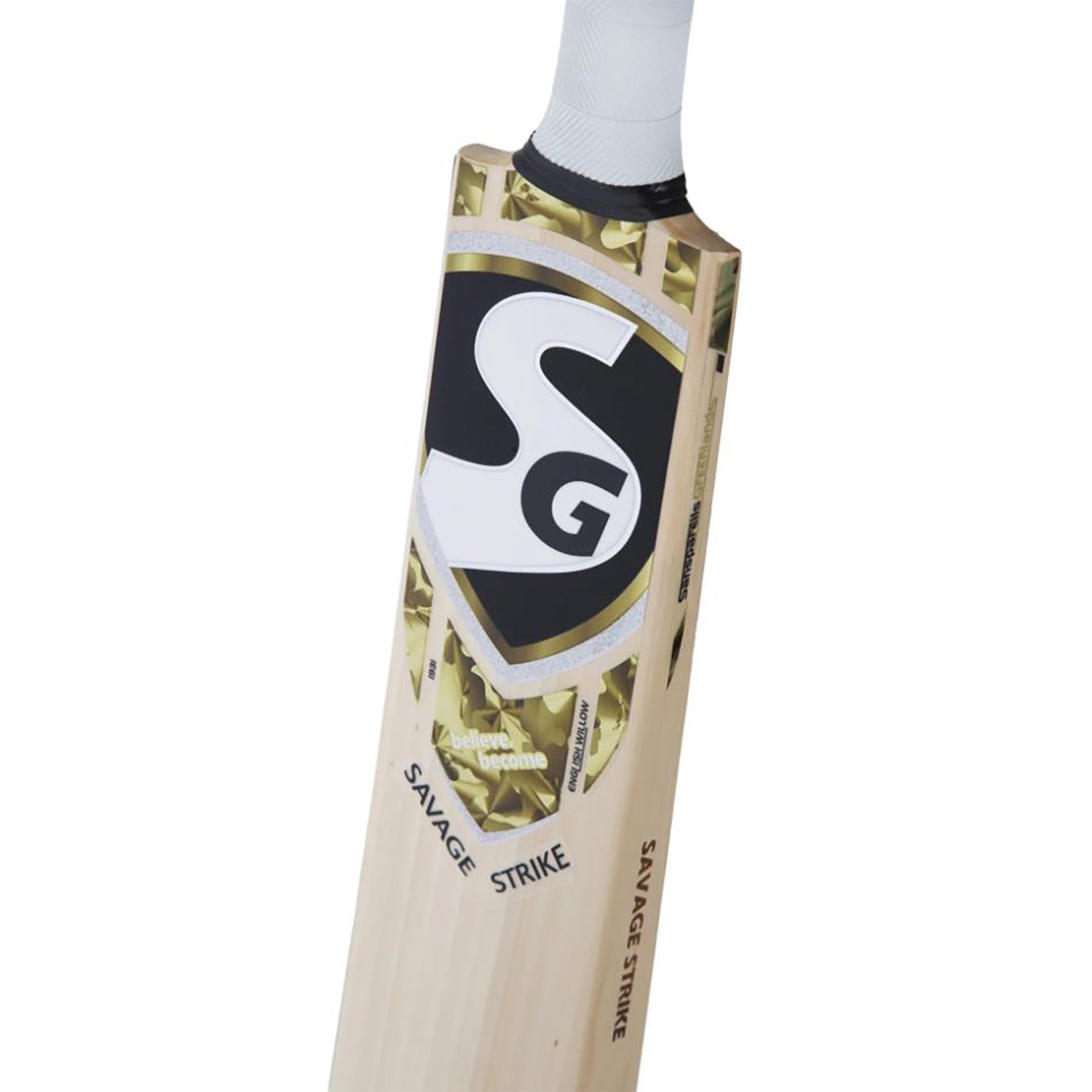 SG Savage Strike Finest English Willow grade 2 Cricket Bat (Leather Ball) -SH - InstaSport