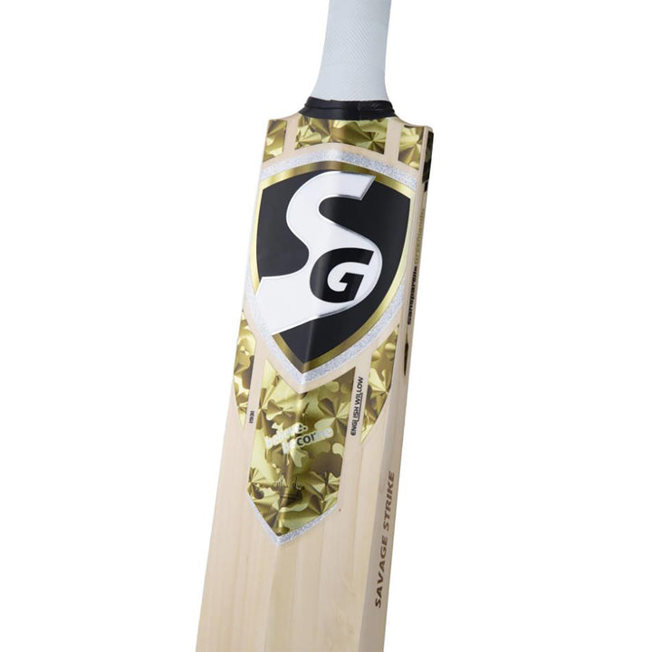 SG Savage Strike Finest English Willow grade 2 Cricket Bat (Leather Ball) -SH - InstaSport