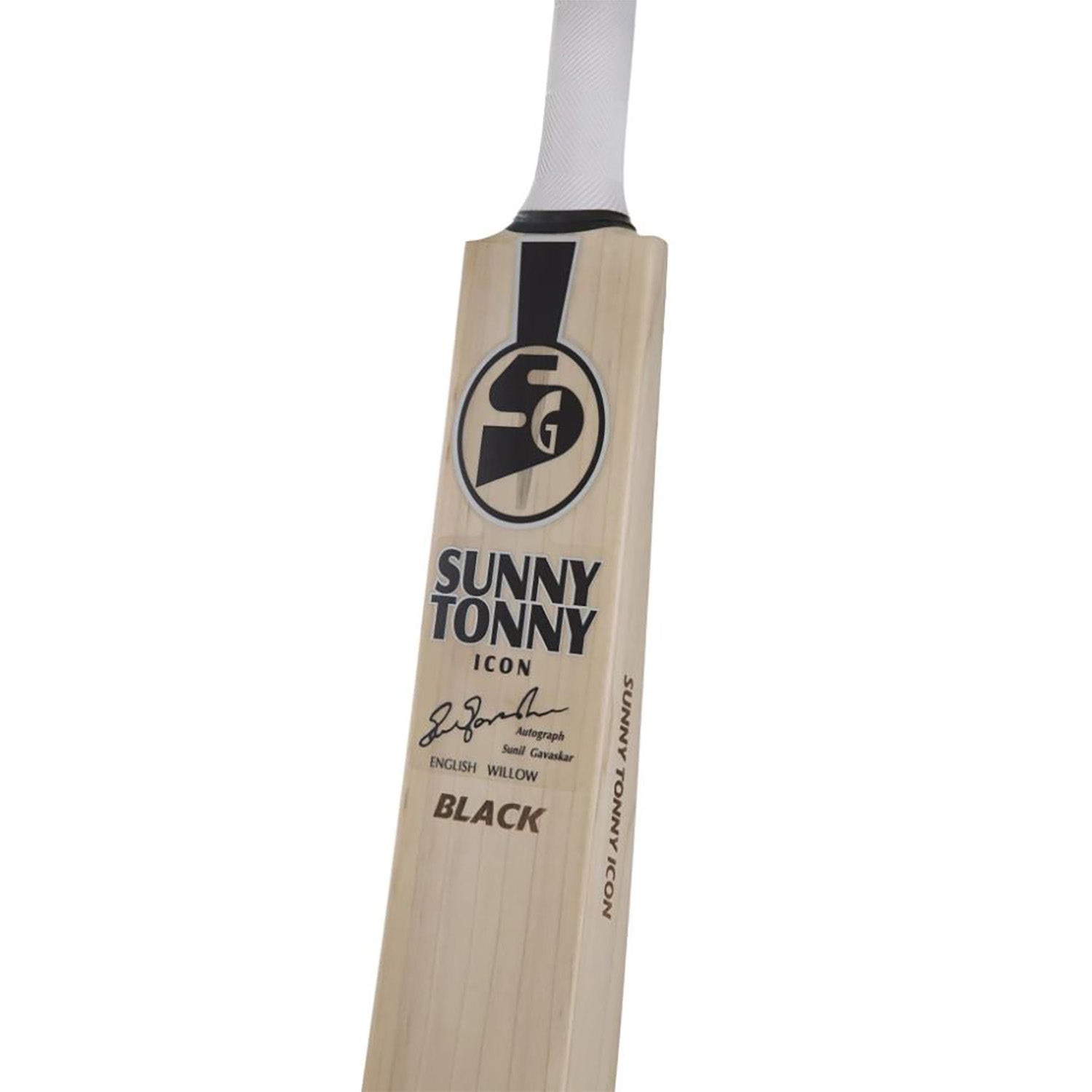 SG Sunny Tonny Icon Black - Grade 3 English Willow Cricket Bat (Leather Ball) -SH - InstaSport