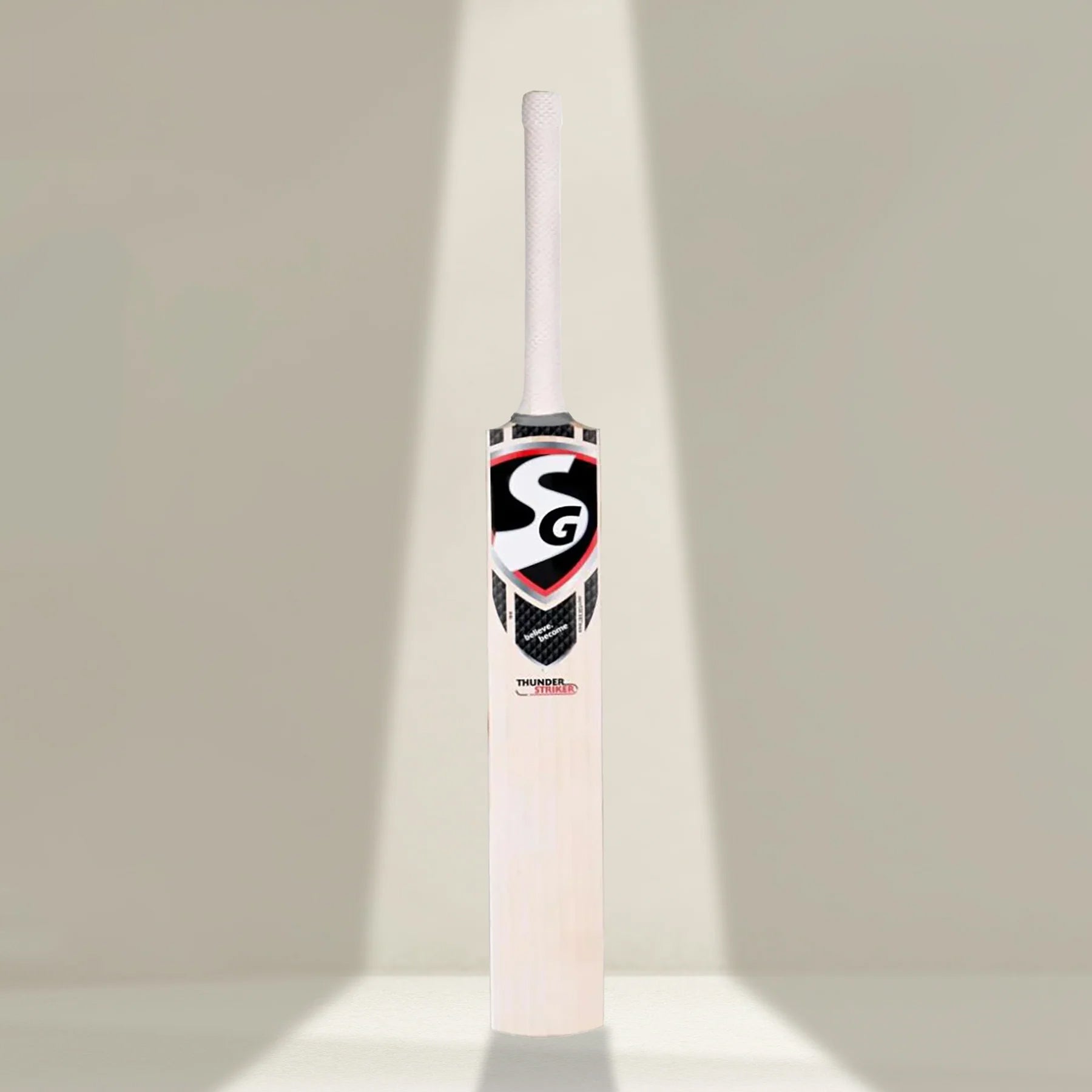 SG Thunder Striker Traditionally Shaped English grade 6 Willow Cricket Bat (Leather Ball)