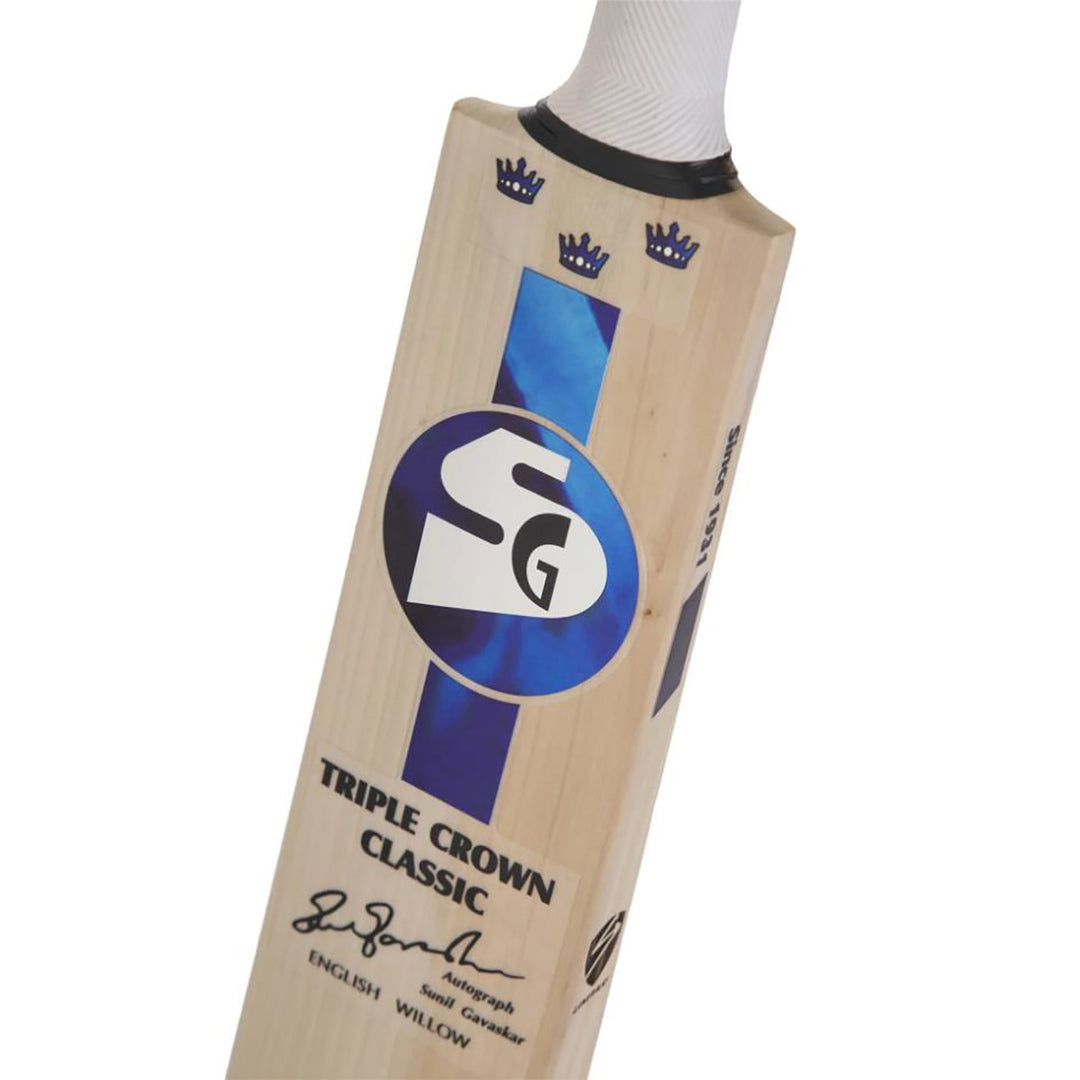 SG Triple Crown Classic English Willow top grade 1 CricketBat (Leather Ball) -SH - InstaSport