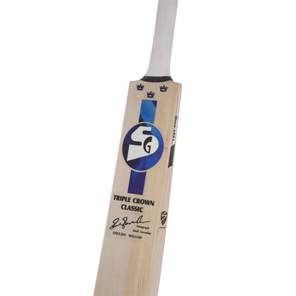 SG Triple Crown Classic English Willow top grade 1 CricketBat (Leather Ball) -SH - InstaSport