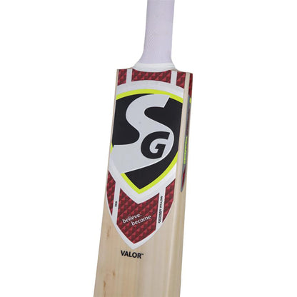 SG Valor Premium Kashmir Willow traditional shaped Cricket Bat (Leather Ball) -SH - InstaSport