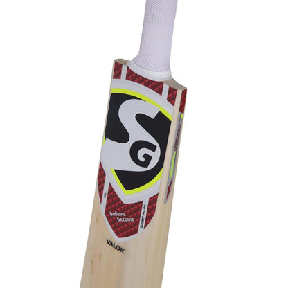 SG Valor Premium Kashmir Willow traditional shaped Cricket Bat (Leather Ball) -SH - InstaSport