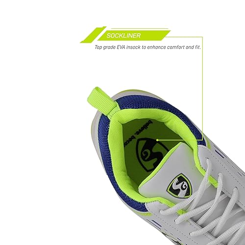 SG_Yorker_Cricket_Shoes_White_Blue_Lime_Sockliner_InstaSport