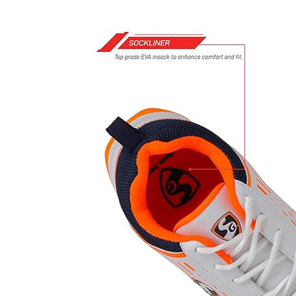 SG_Yorker_Cricket_Shoes_White_Navy_Orange_Sockliner_InstaSport