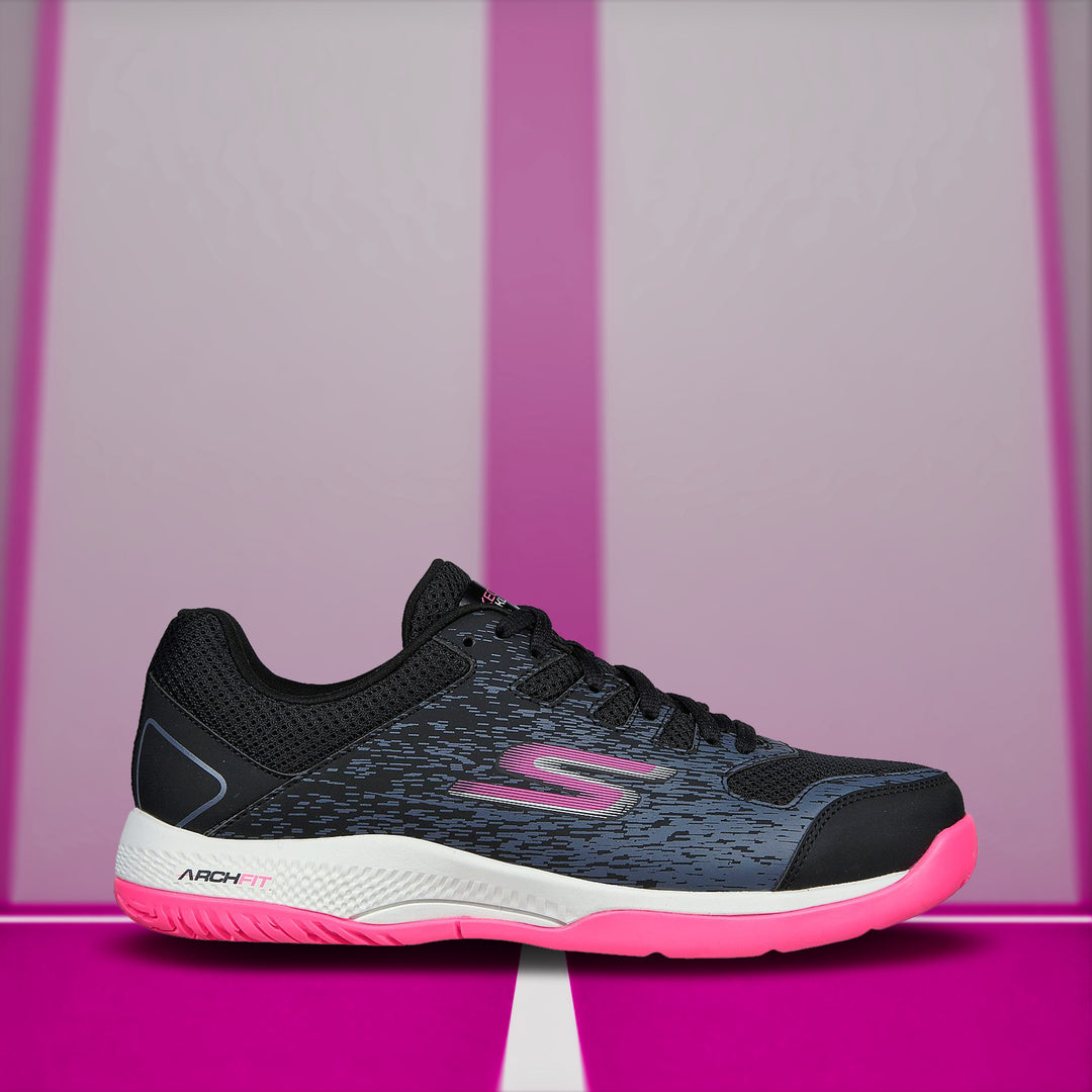 Skechers Viper Court- Pickleball Shoes (Black/ Pink)
