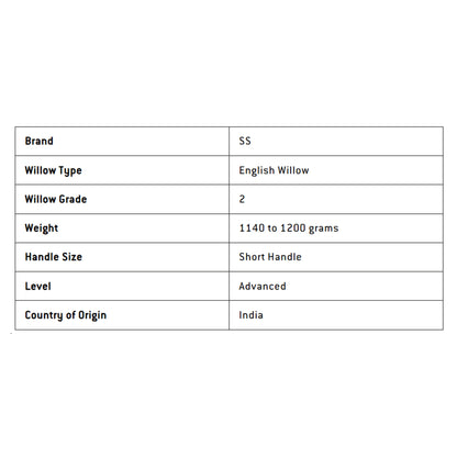 SS Sword English Willow Cricket Bat - SH