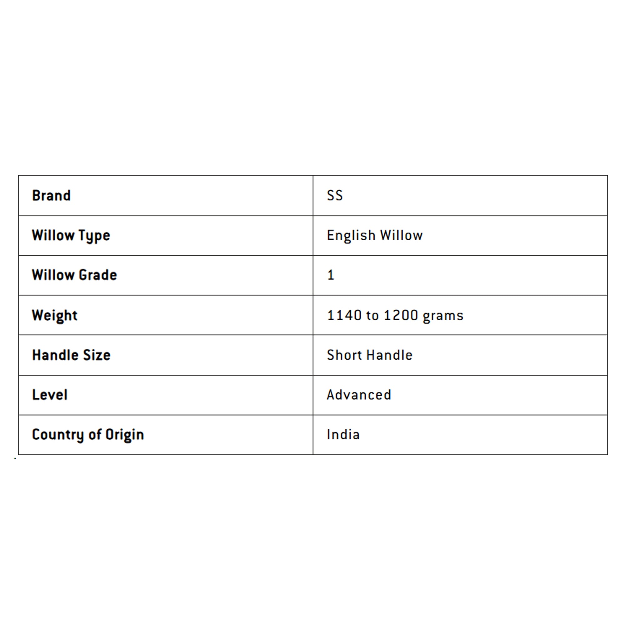 SS Sword Pro English Willow Cricket Bat - SH