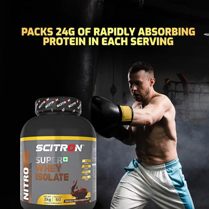 Scitron Super Whey Isolate Protein Powder 2Kg (Double Rich Chocolate)