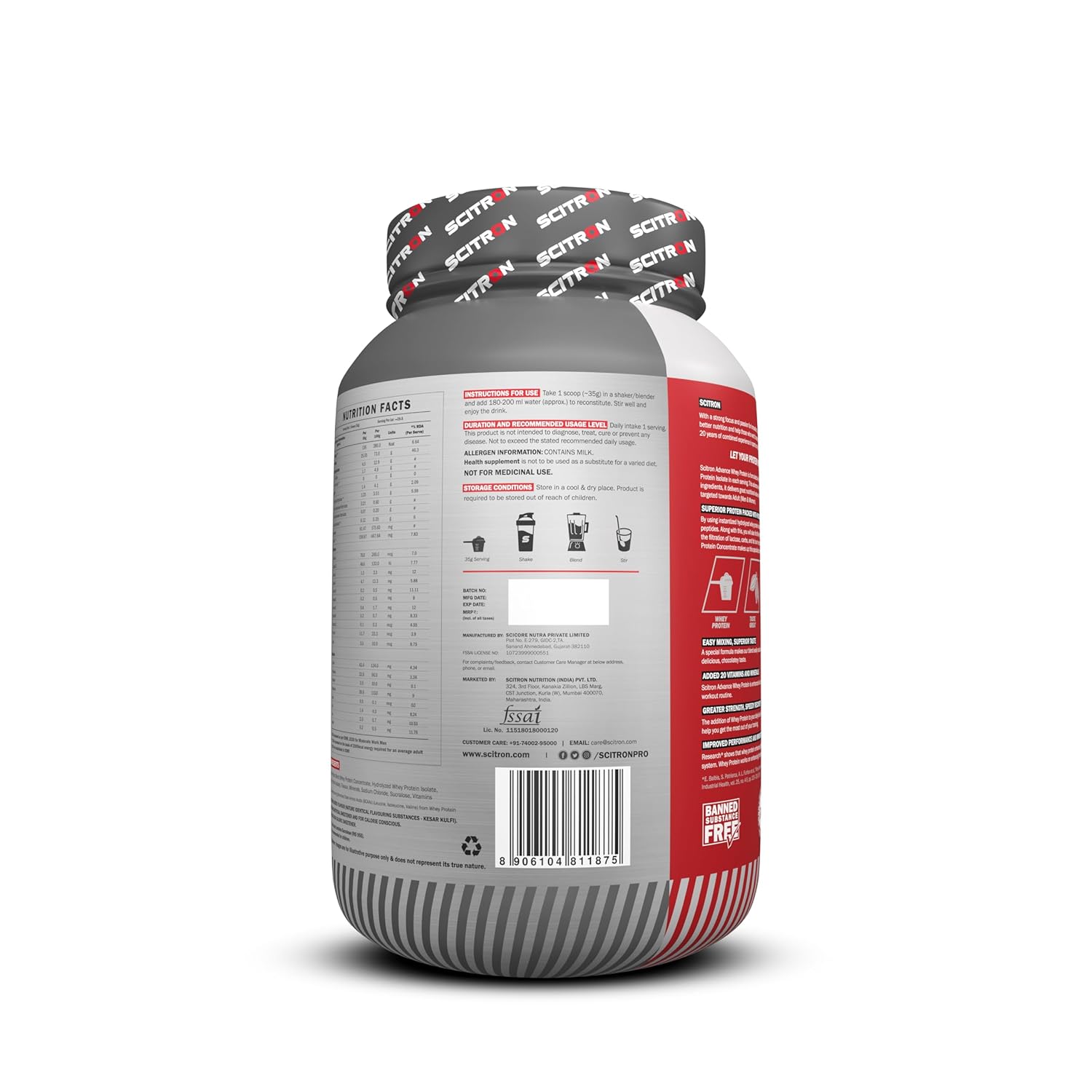 Scitron_Advance_Whey_Protein_Kulfi_1KG_Side_InstaSport