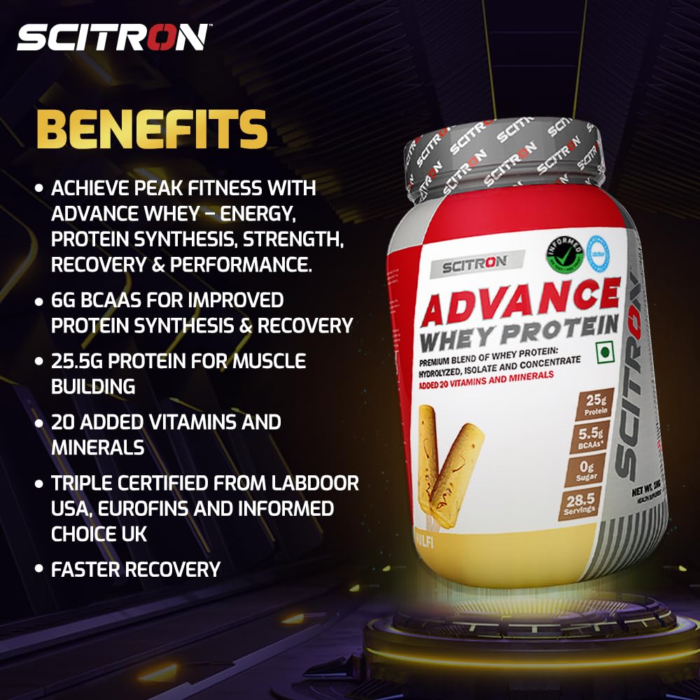 Scitron_Advance_Whey_Protein_Kulfi_Benefits_Side_InstaSport