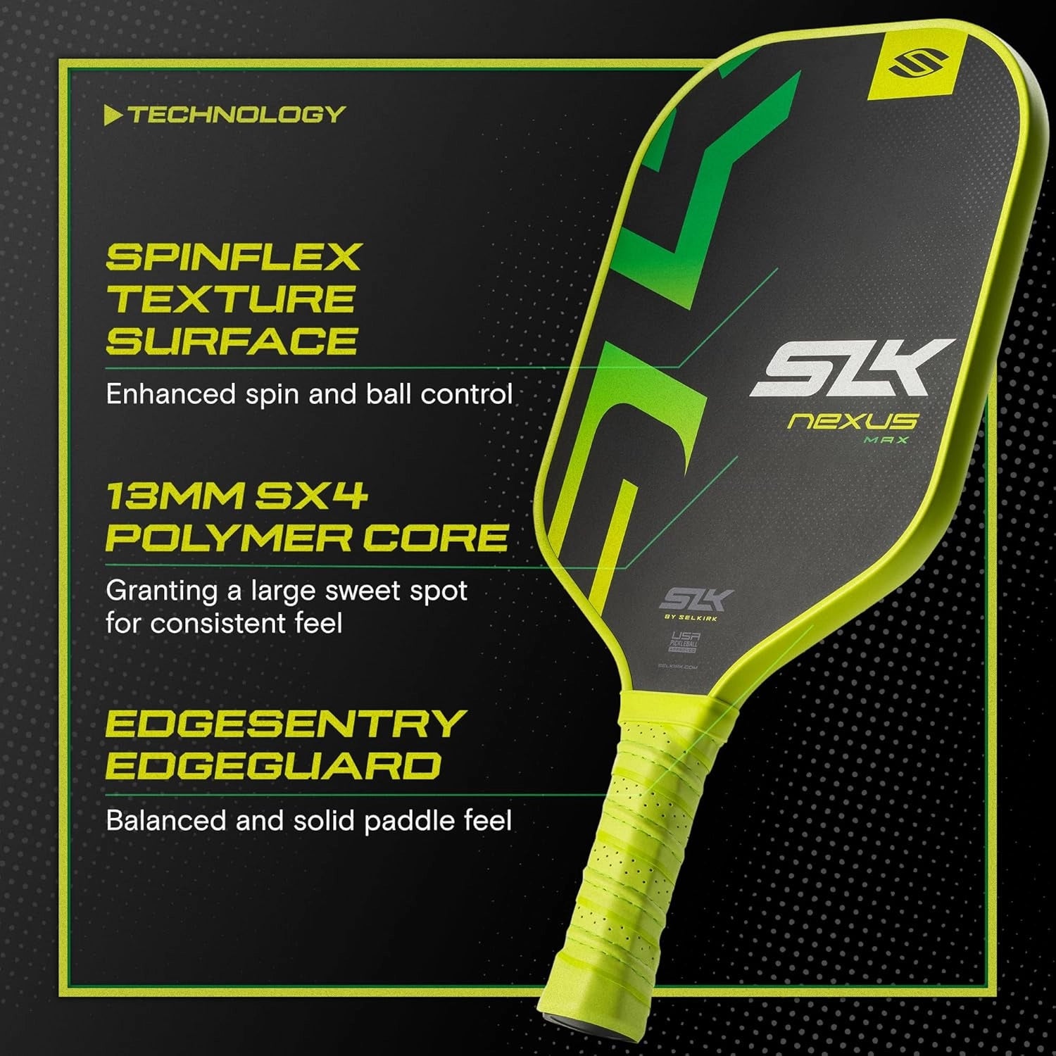 Selkirk_Nexus_Max_Pickleball_Paddle_Citron_Specimage_Instasport