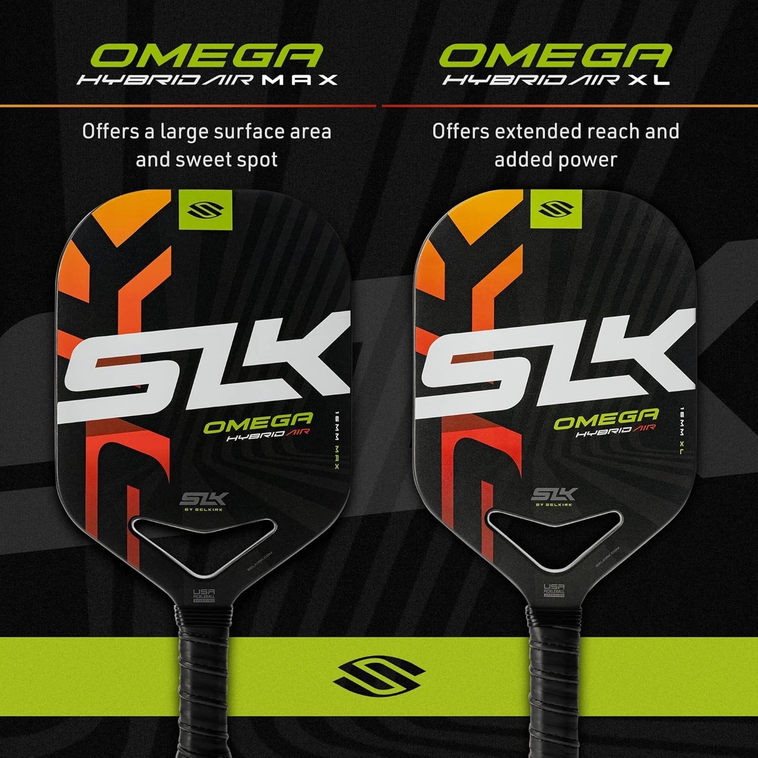 Selkirk SLK Omega Hybrid Air Max Pickleball Paddle - Ember