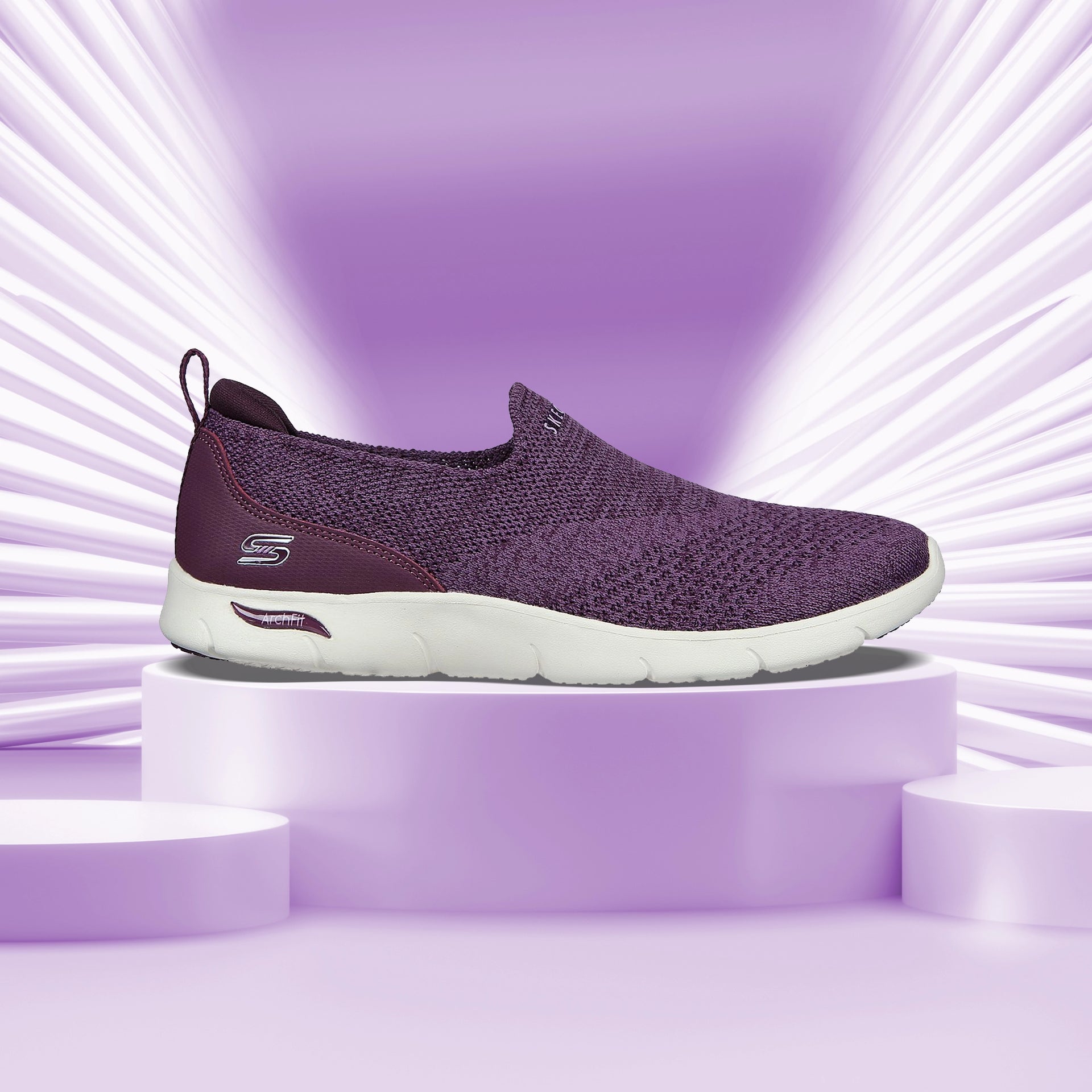 Skechers 104164-PLUM Running Shoes UK 101