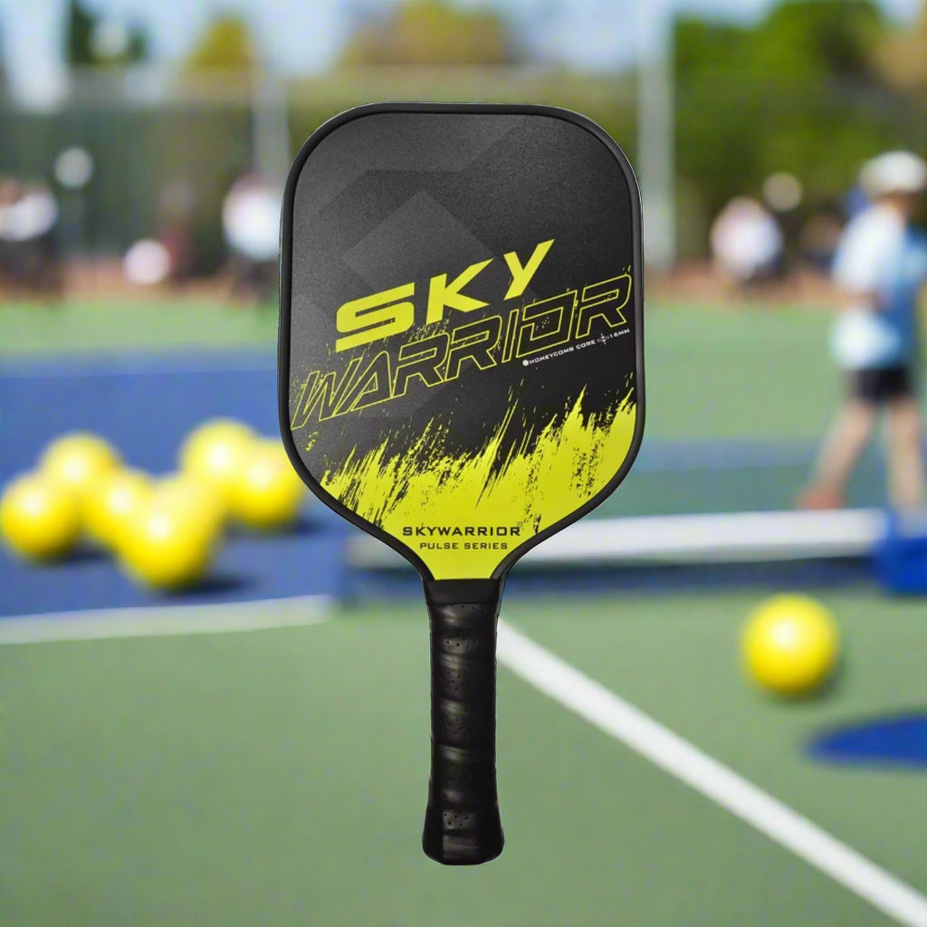 Skywarrior_PULSE_Pickleball_Paddle-Yellow_Fullview_Instasport