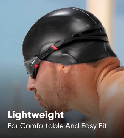 Speedo_Aqua_V_Drag_Reducing_Racing_Swimming_Cap_Black_Lightweight_InstaSport