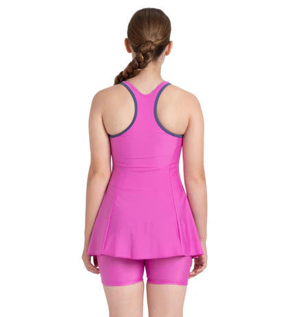 Speedo_Girls_Endura_Brite_Racerback_Swimdress_with_Boyleg_Neon_Violet_Back_InstaSport