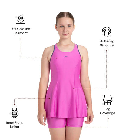 Speedo_Girls_Endura_Brite_Racerback_Swimdress_with_Boyleg_Neon_Violet_Info_InstaSport